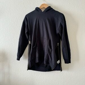 Isaac Mizrahi side zip hooded sweatshirt